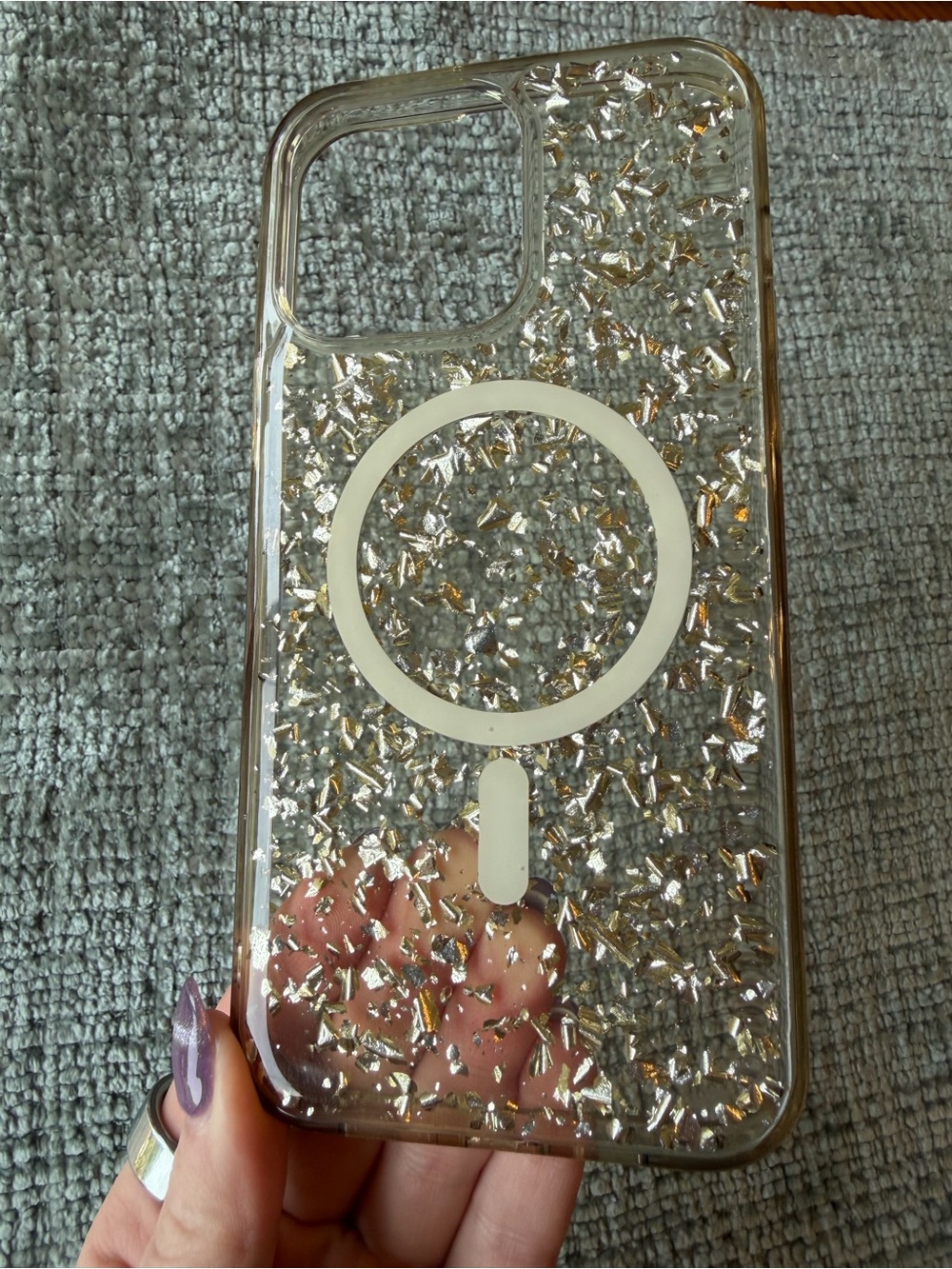 Clear Gold Confetti MagSafe Case for iPhone 14 Pro Max